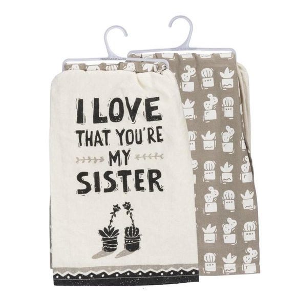 Kitchen Towel Gift Set - I Love That You're My Sister - Picture 1 of 1